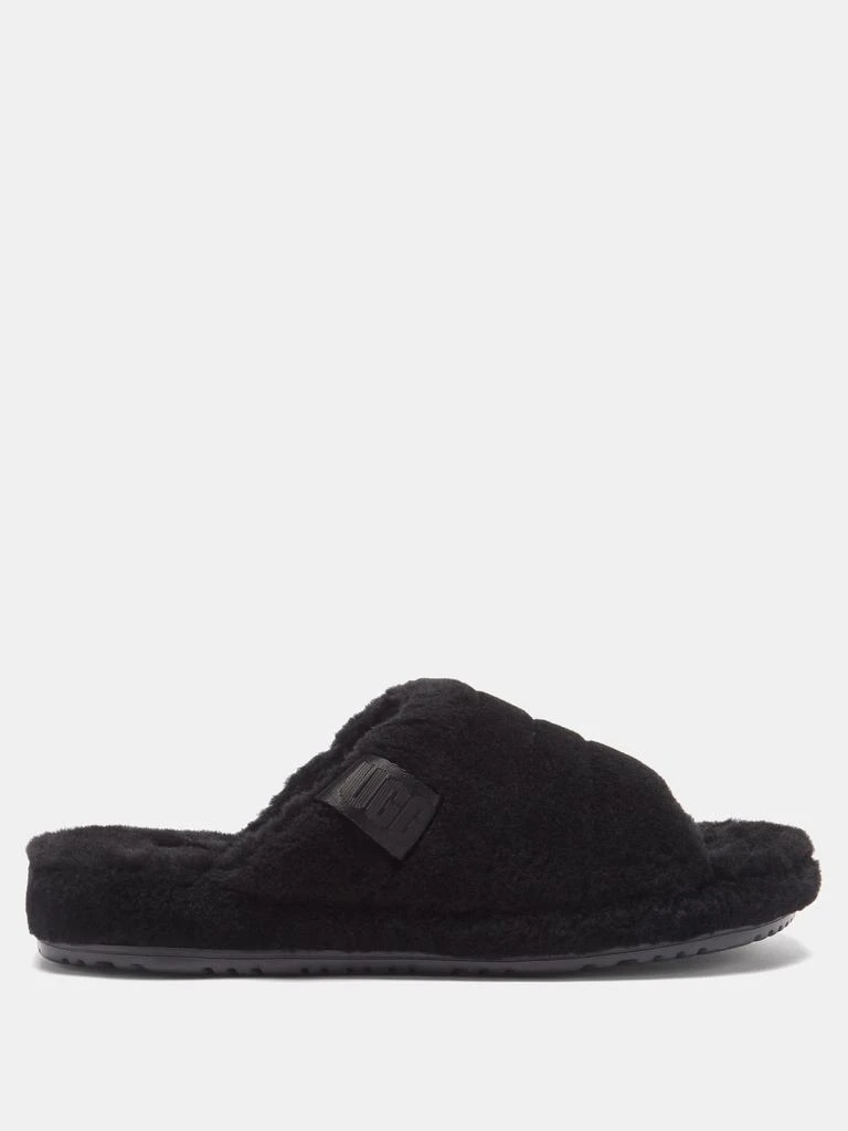 商品UGG|Fluff wool-blend and shearling slides,价格¥546,第1张图片