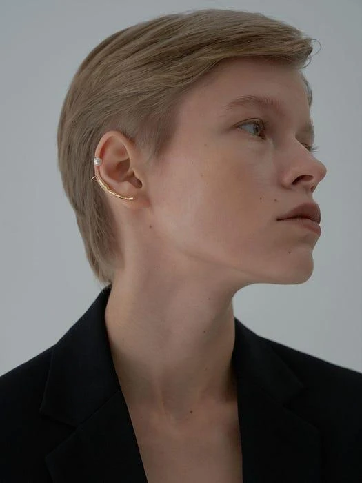 商品gneul|Plain Pearl Earcuff,价格¥491,第1张图片