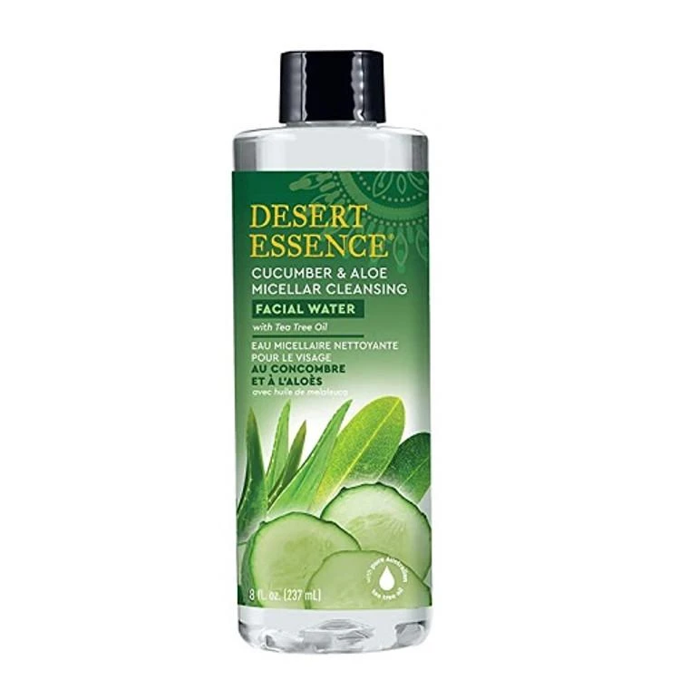 商品Desert Essence Bath and Body|Desert Essence Cucumber and Aloe Micellar Cleansing Facial Water, 8 Oz,价格¥45,第1张图片