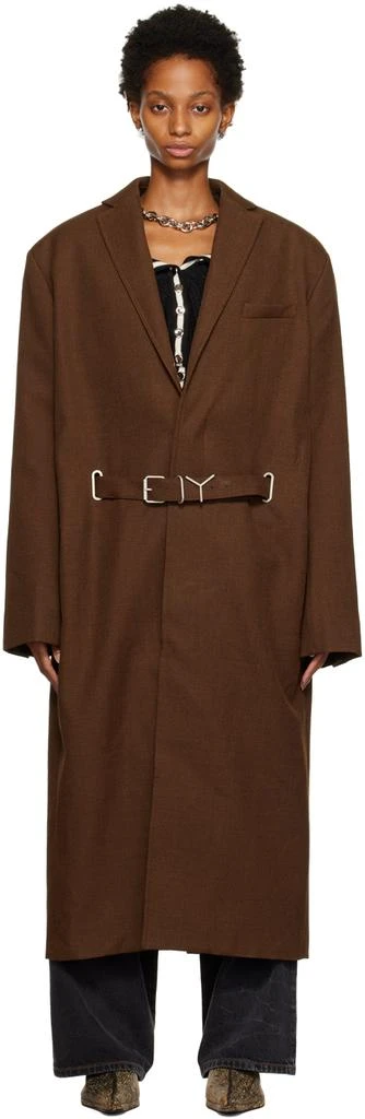 商品Y/Project|Brown Y Belt Coat,价格¥3485,第1张图片