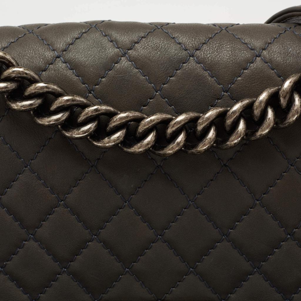 Chanel Grey Quilted Leather Medium Paris Dallas Boy Flap Bag商品第5张图片规格展示