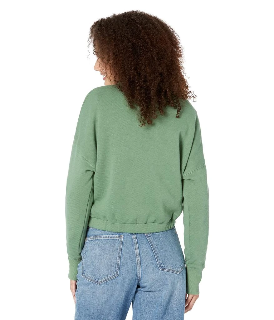 商品Madewell|MWL Airyterry Quarter-Zip Supercrop Sweatshirt,价格¥432,第2张图片详细描述