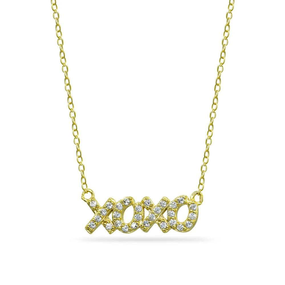 商品Giani Bernini|Cubic Zirconia "XOXO" Nameplate Necklace in 18k Gold Plated Sterling Silver,价格¥164,第1张图片