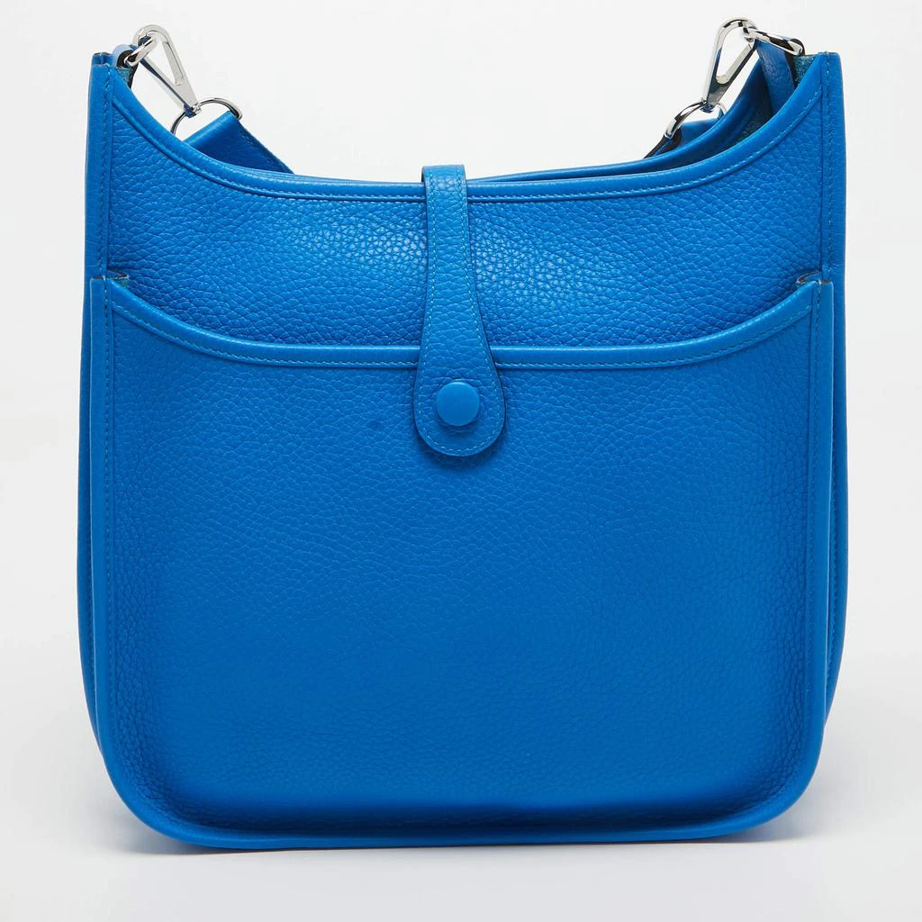 商品Hermes|Hermès Bleu Zanzibar Taurillon Clemence Leather Evelyne III PM Bag,价格¥25557,第4张图片详细描述