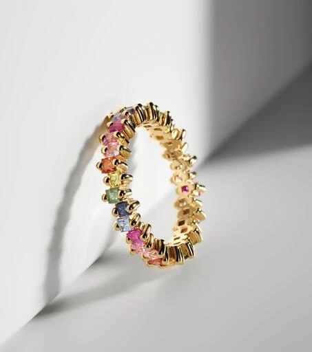 商品Suzanne Kalan|Rainbow 18kt gold ring with sapphires,价格¥30355,第5张图片详细描述