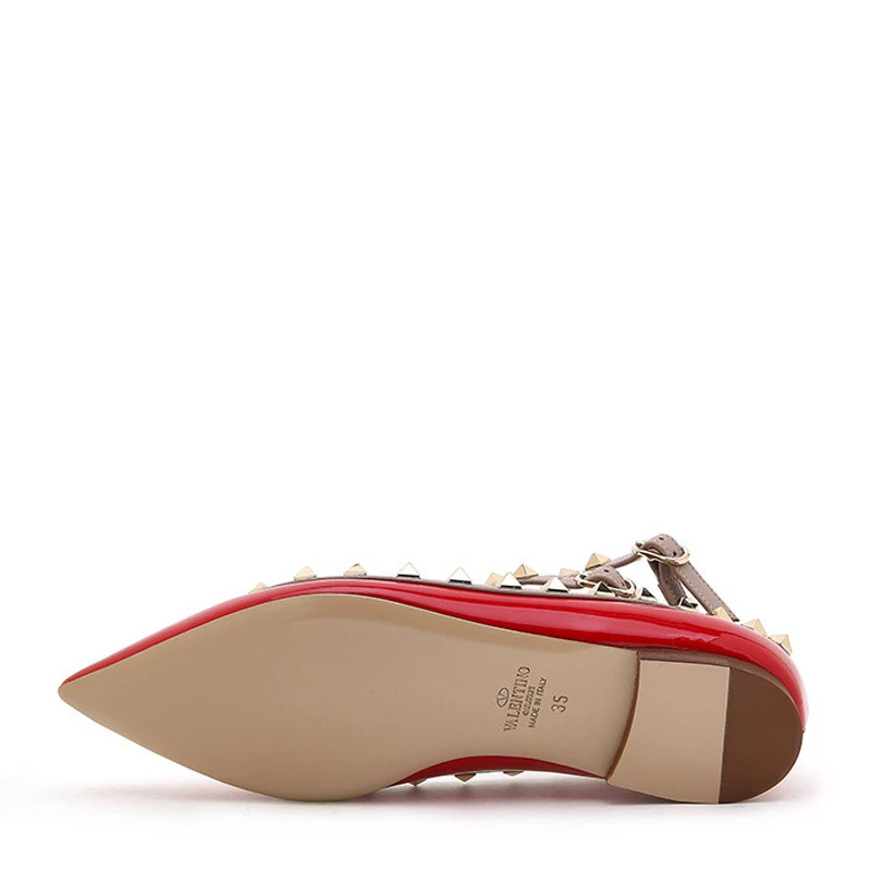Valentino 华伦天奴 女士铆钉绑带平底鞋 NW1S0376-VNW-R19 商品