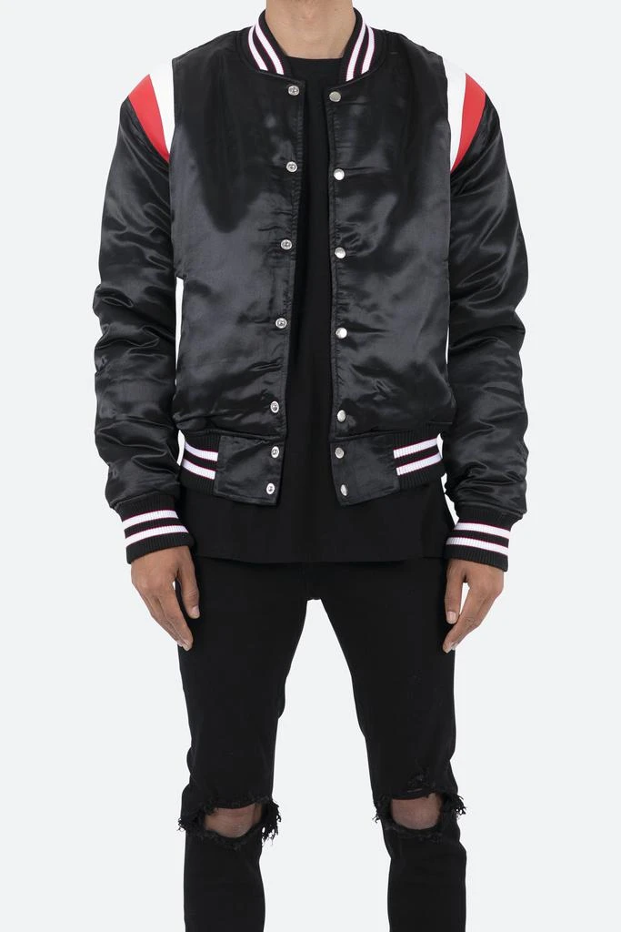 商品MNML|Teddy Bomber Jacket - Black/Red,价格¥332,第1张图片