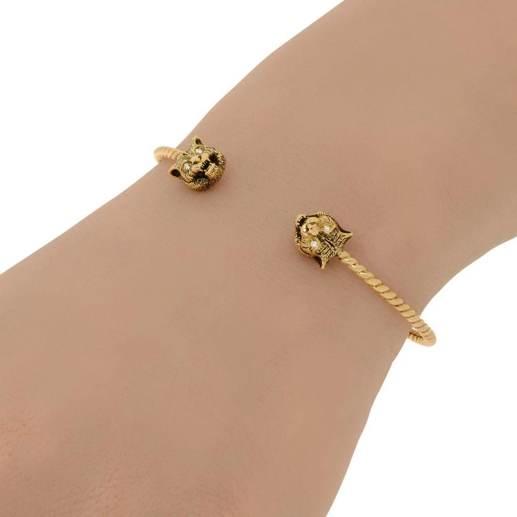 商品Gucci|Gucci Le Marche Des Merveilles 18K Yellow Gold, Diamond Cuff Bracelet YBA526320001016,价格¥25452,第2张图片详细描述