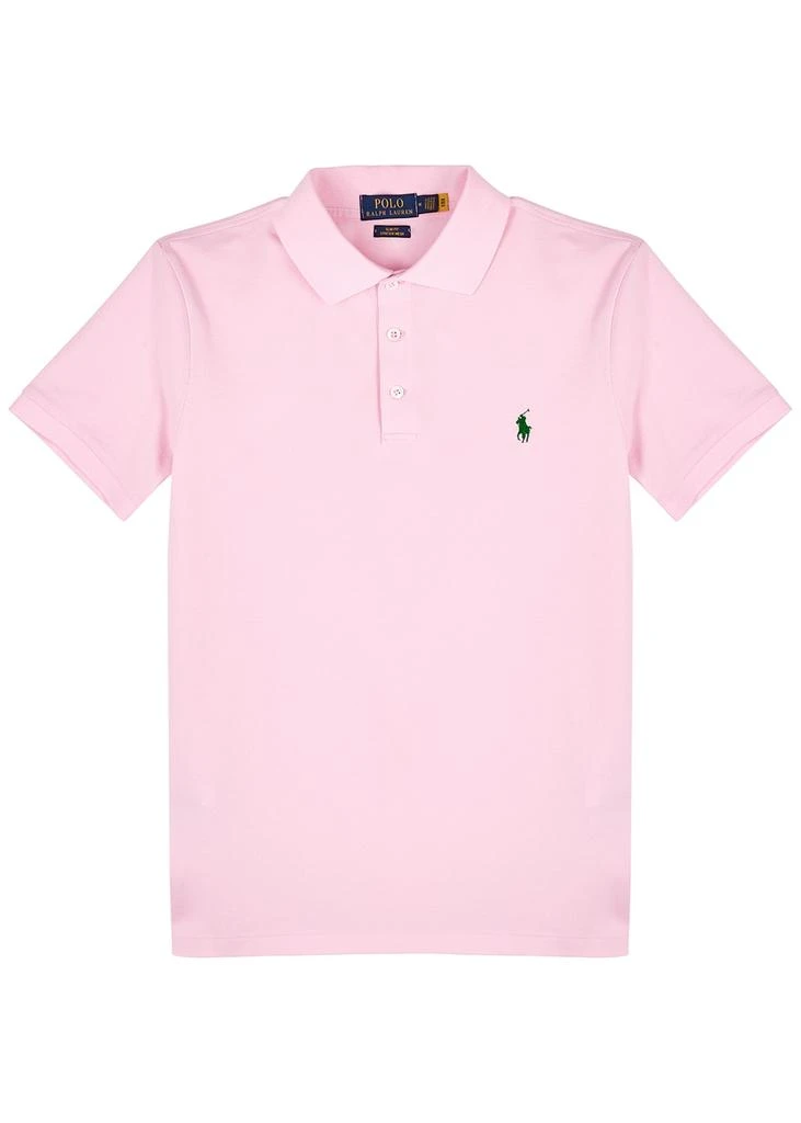 商品Ralph Lauren|Light pink piqué stretch-cotton polo shirt,价格¥404,第1张图片