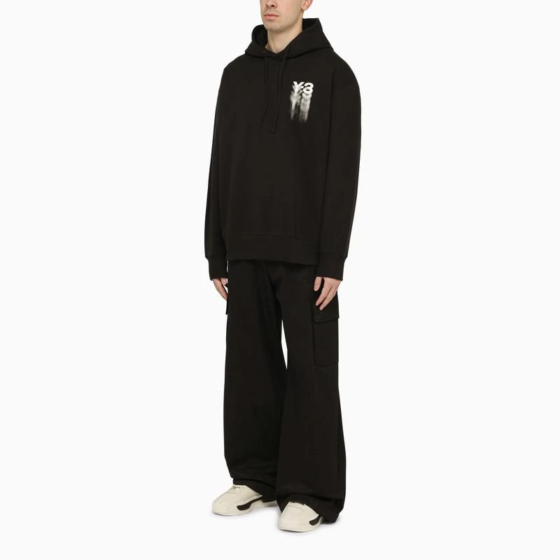 商品Y-3|Black hoodie with logo blurs,价格¥2072,第2张图片详细描述