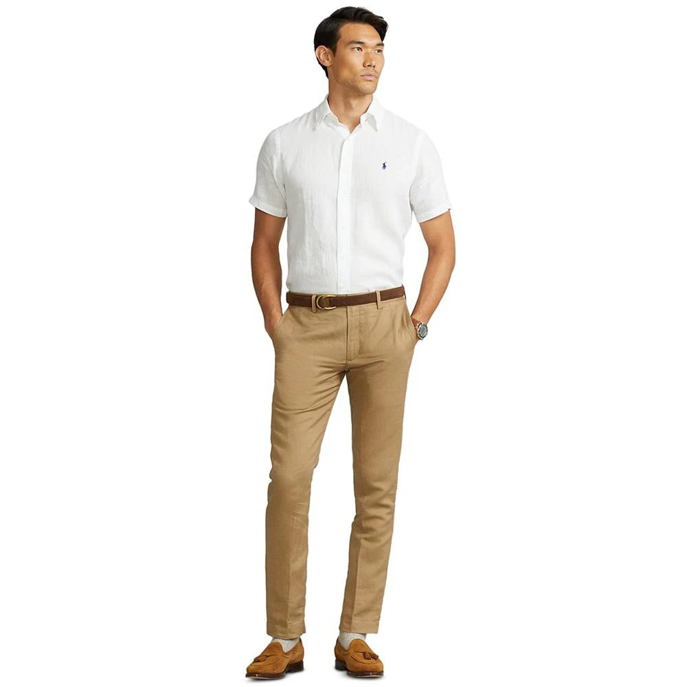 Men's Short-Sleeve Linen Button-Up 商品