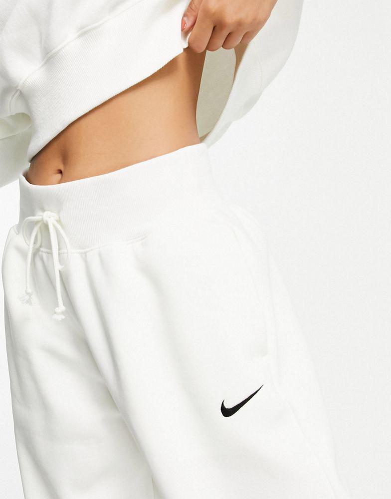 Nike mini swoosh oversized high rise joggers in sail white商品第2张图片规格展示