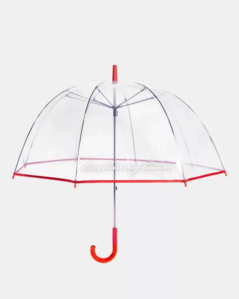 商品Kate Spade|Drier Than My Humor Clear Umbrella,价格¥296,第2张图片详细描述