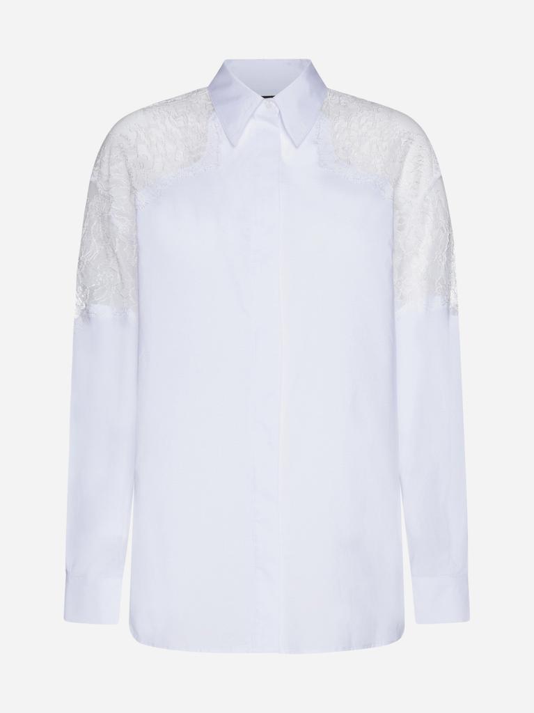 商品PINKO|Clotilde lace and cotton shirt,价格¥1618,第1张图片