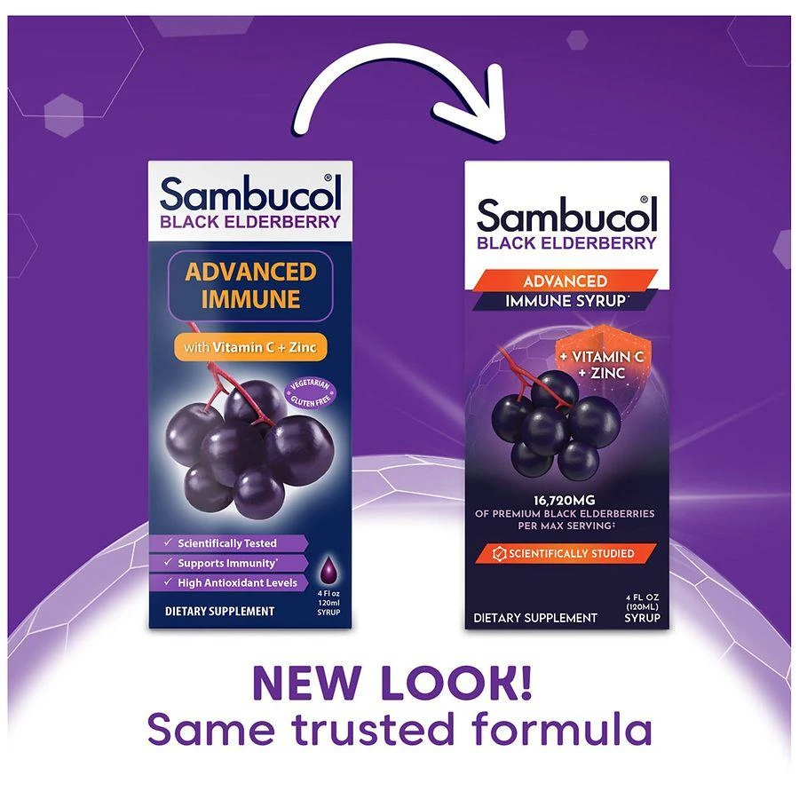 Advanced Immune Support Syrup with Vitamin C and Zinc Black Elderberry 商品