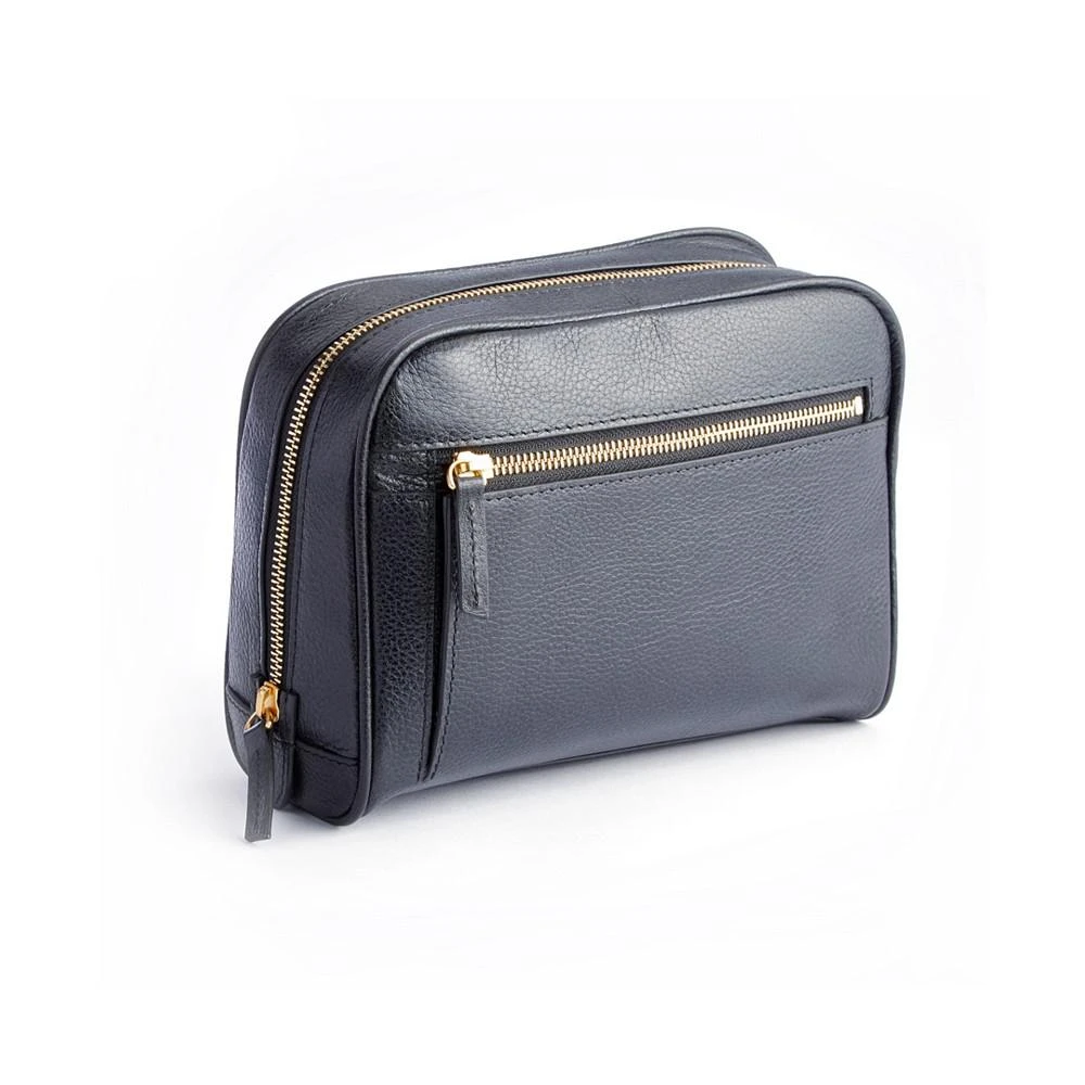 商品ROYCE New York|Pebbled Toiletry Bag with Front Zipper Compartment,价格¥816,第1张图片