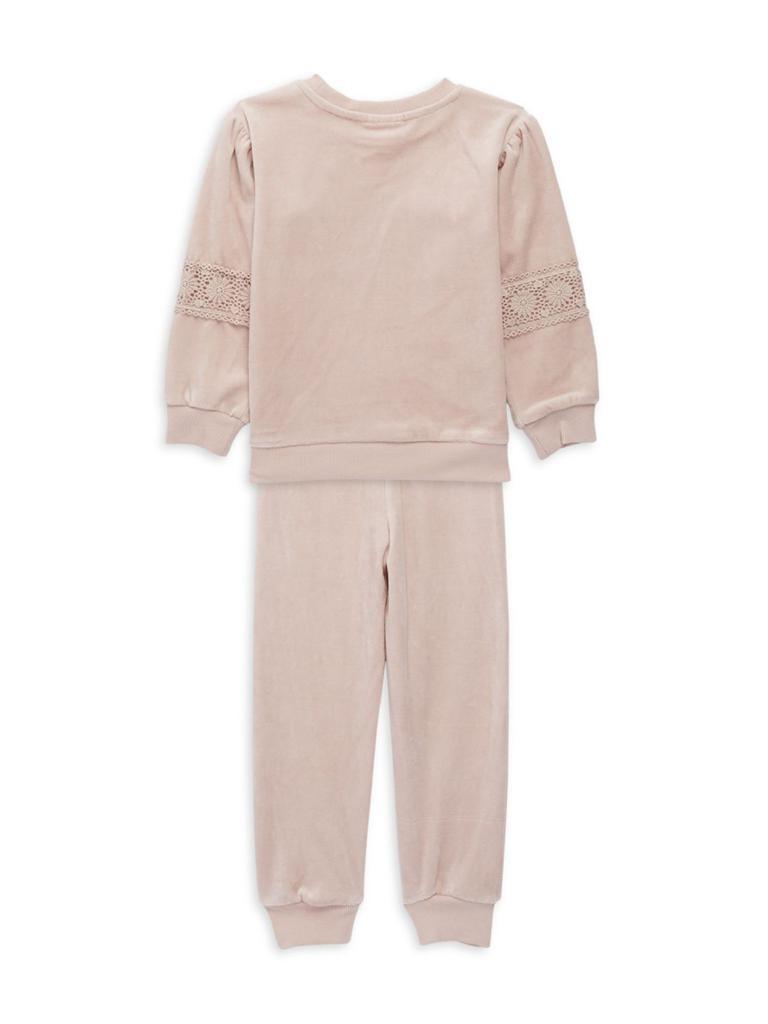 商品Juicy Couture|Little Girl's 2-Piece Logo Sweatshirt & Joggers Set,价格¥147,第4张图片详细描述