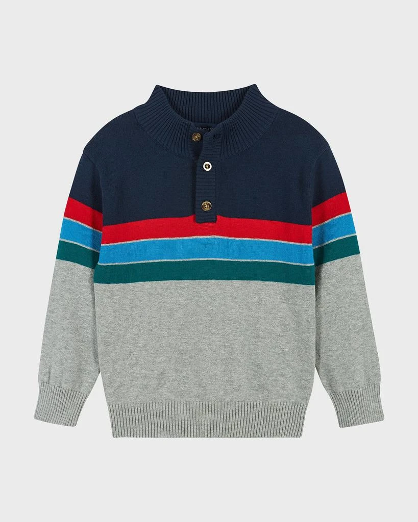 商品Andy & Evan|Boy's Colorblocked Sweater, Shirt & Joggers Set, Size Newborn-24M,价格¥591,第3张图片详细描述