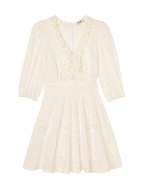 商品Sandro|Gianni Broderie Anglaise Dress,价格¥2206,第1张图片