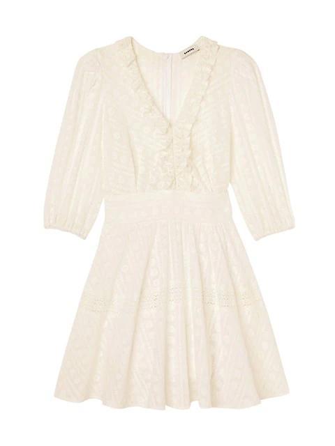 商品Sandro|Gianni Broderie Anglaise Dress,价格¥2188,第1张图片