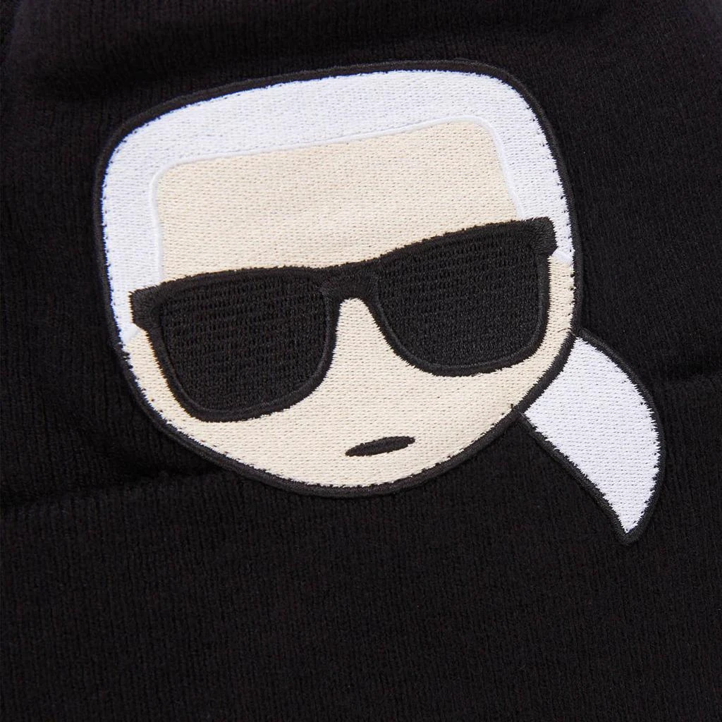 商品Karl Lagerfeld Paris|Karl Lagerfeld Women's K/Ikonik Embroidery Beanie - Black,价格¥325,第3张图片详细描述