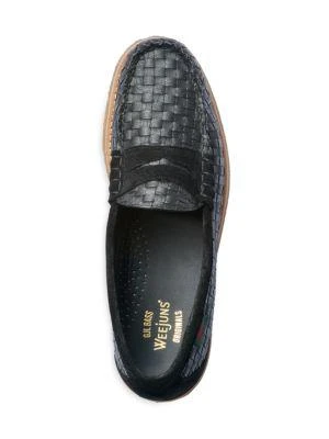 商品G.H. Bass|Larson Woven Crepe Penny Loafers,价格¥875,第5张图片详细描述