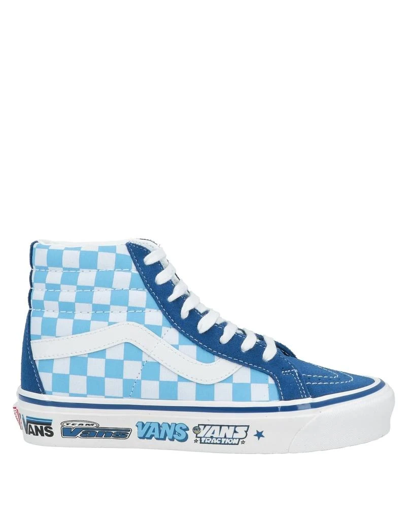 商品Vans|女款 Sk8 Hi 帆布板鞋 蓝色棋盘格,价格¥453,第1张图片