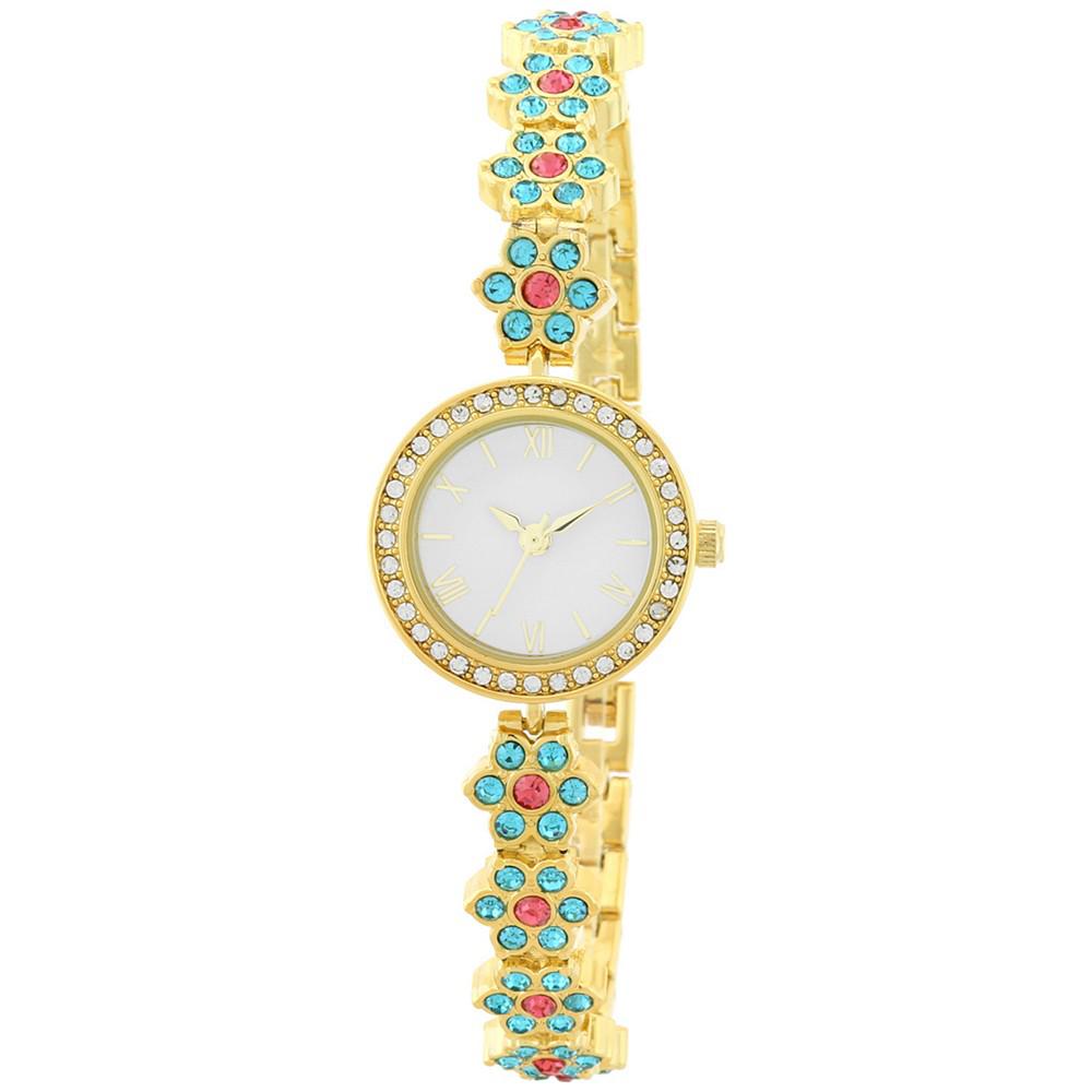 Women's Multicolor Crystal Gold-Tone Bracelet Watch 29mm, Created for Macy's商品第1张图片规格展示