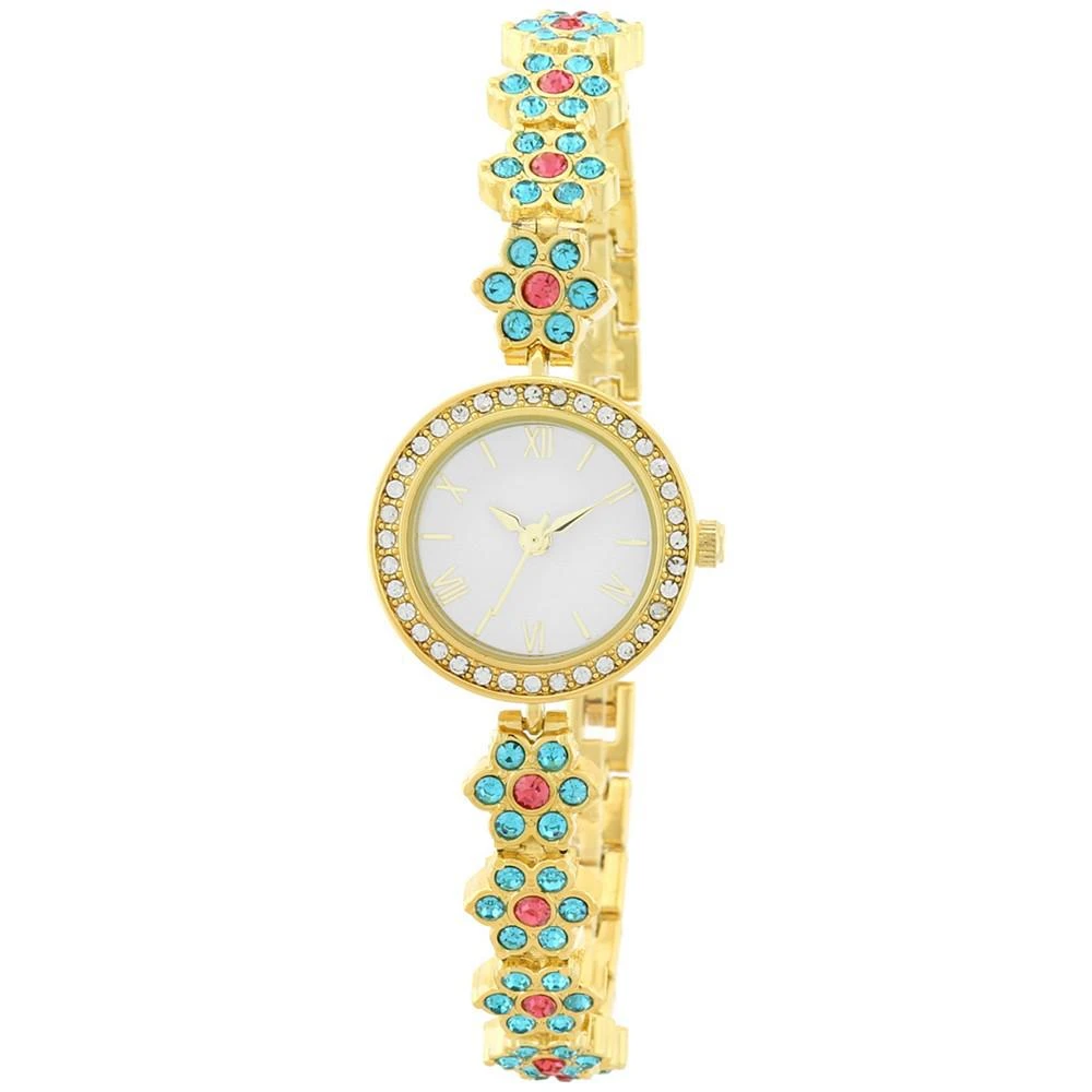 商品Charter Club|Women's Multicolor Crystal Gold-Tone Bracelet Watch 29mm, Created for Macy's,价格¥112,第1张图片