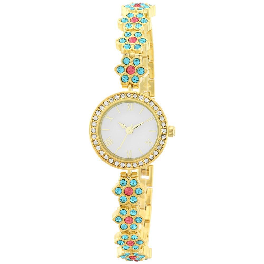 商品Charter Club|Women's Multicolor Crystal Gold-Tone Bracelet Watch 29mm, Created for Macy's,价格¥118,第1张图片