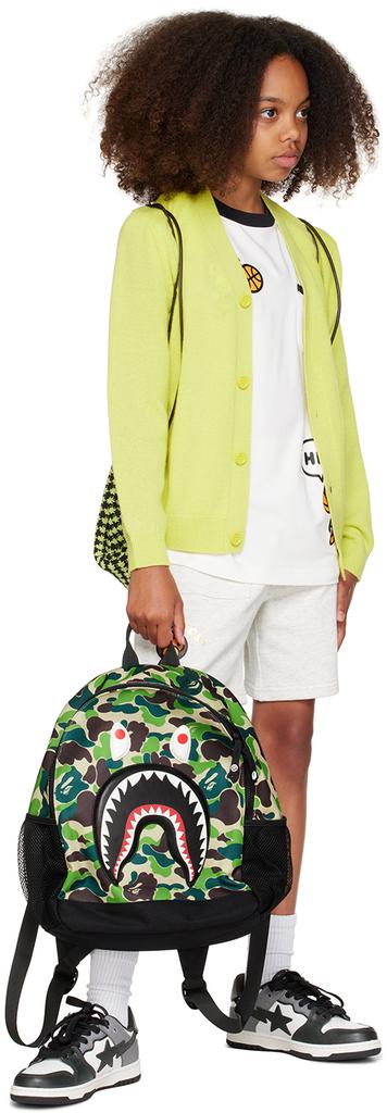 Bape Kids Green ABC Camo Shark Backpack - Backpacks