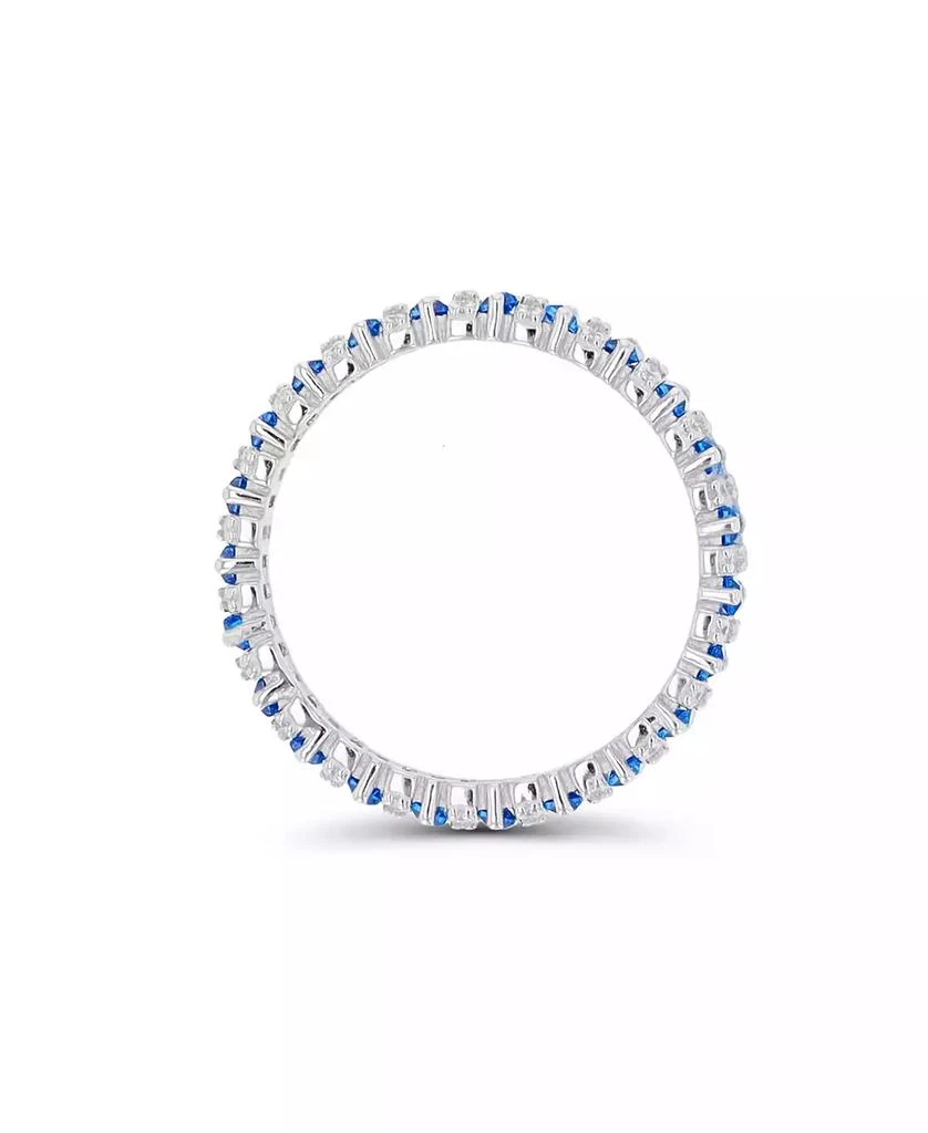 商品Macy's|Spinel and Cubic Zirconia in Sterling Silver Eternity Band Ring,价格¥122,第3张图片详细描述