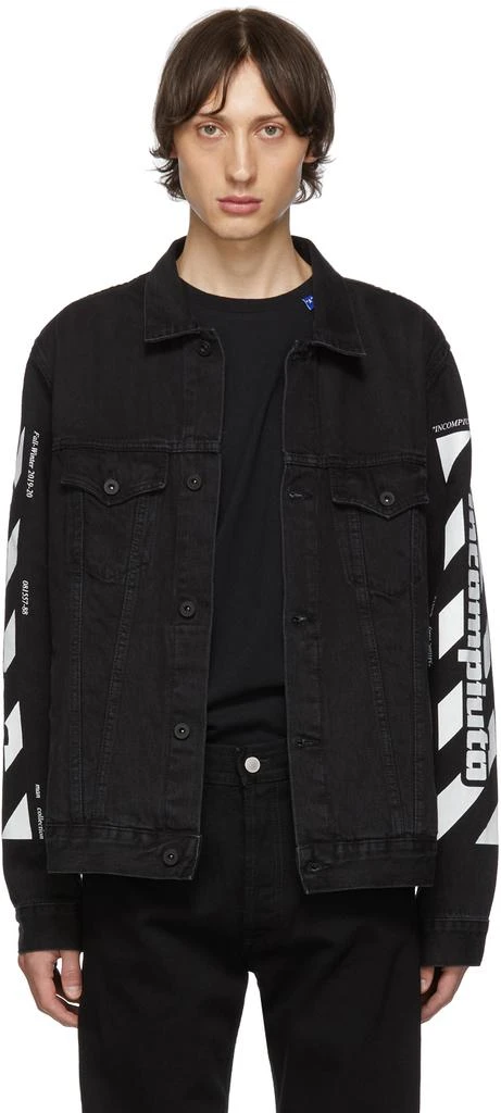 商品Off-White|SSENSE Exclusive Black Denim Incomplete Jacket 外套,价格¥2628,第1张图片