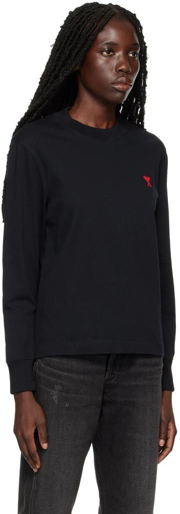 商品AMI|Black Ami de Cœur Long Sleeve T-Shirt,价格¥1624,第2张图片详细描述