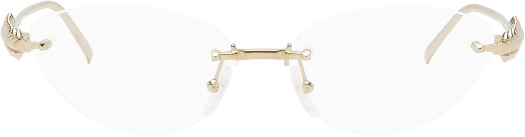 商品Cartier|金色 Clash de Cartier 系列眼镜,价格¥14541,第1张图片