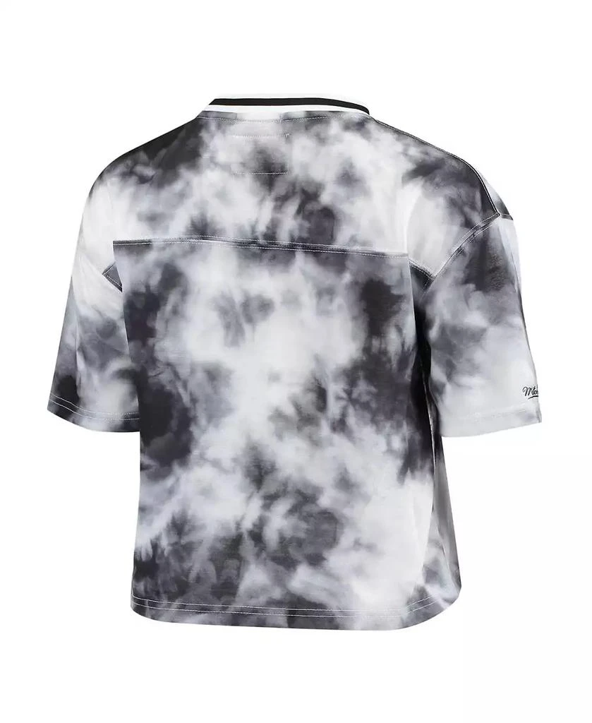 商品Mitchell and Ness|Women's Black and White Los Angeles Lakers Hardwood Classics Tie-Dye Cropped T-shirt,价格¥522,第2张图片详细描述
