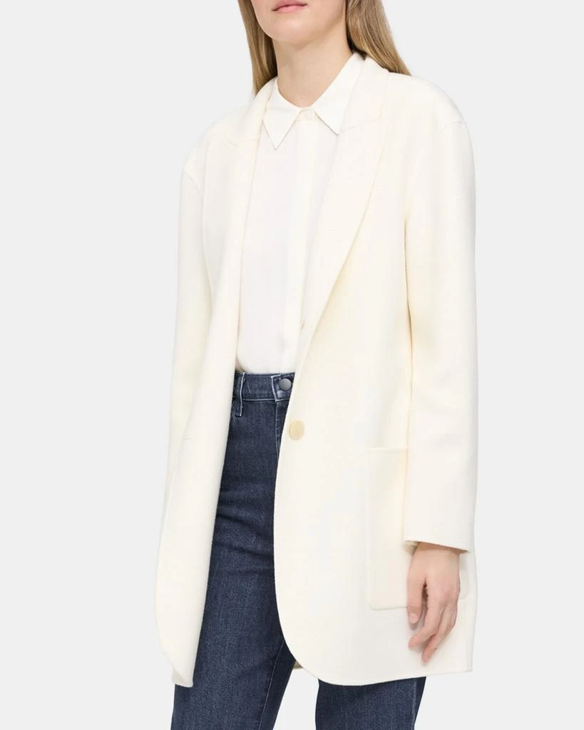 商品Theory|Stand Collar Coat in Double-Face Wool-Cashmere,价格¥1787,第1张图片