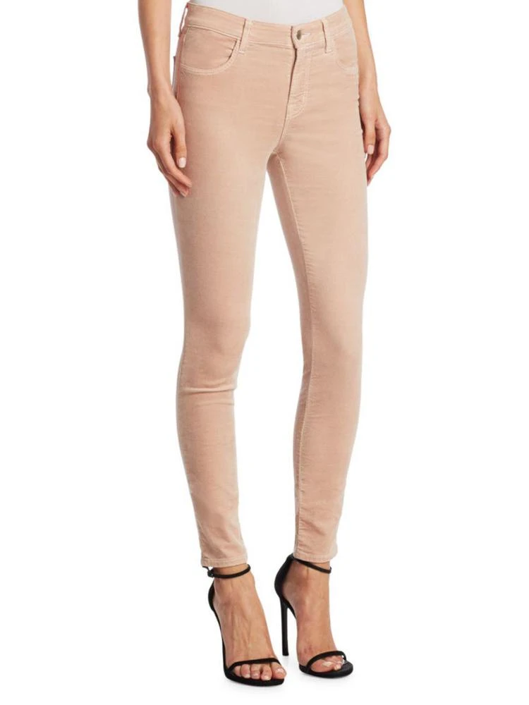 商品J Brand|Maria High-Rise Velvet Skinny Jeans,价格¥846,第3张图片详细描述