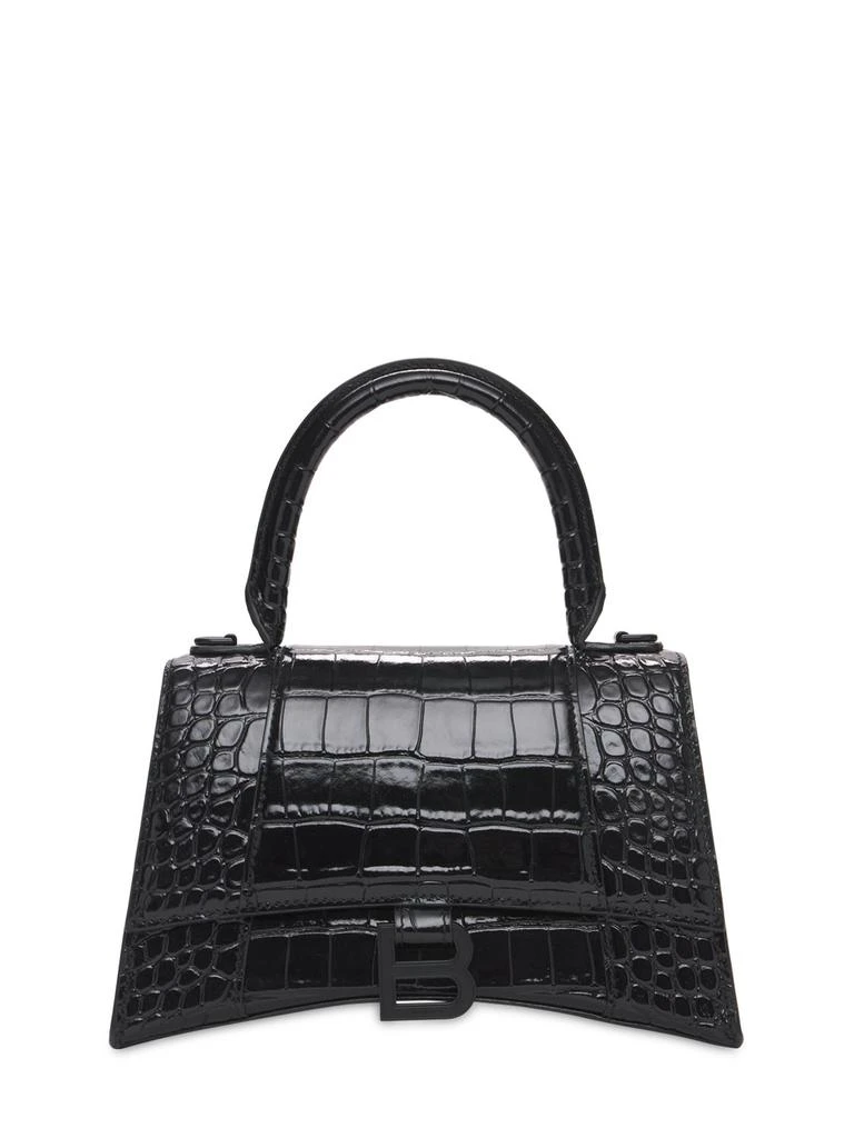 商品Balenciaga|S Hourglass Croc Embossed Leather Bag,价格¥23199,第1张图片