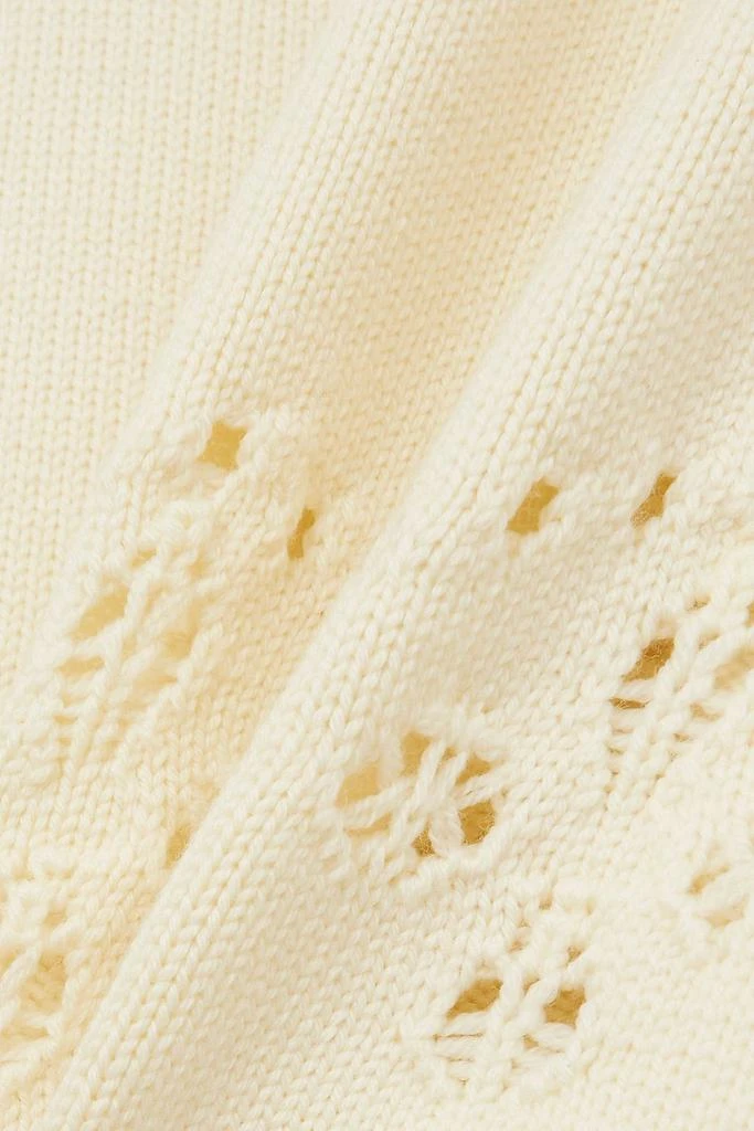 CHLOÉ Pointelle-knit wool mini skirt 4