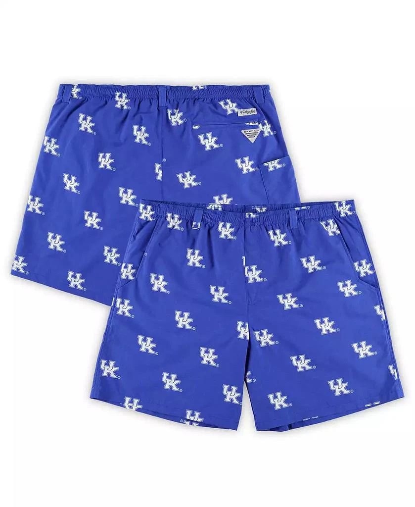 商品Columbia|Men's Royal Kentucky Wildcats Big and Tall Backcast II Allover Print Logo Omni-Shade Shorts,价格¥277,第1张图片