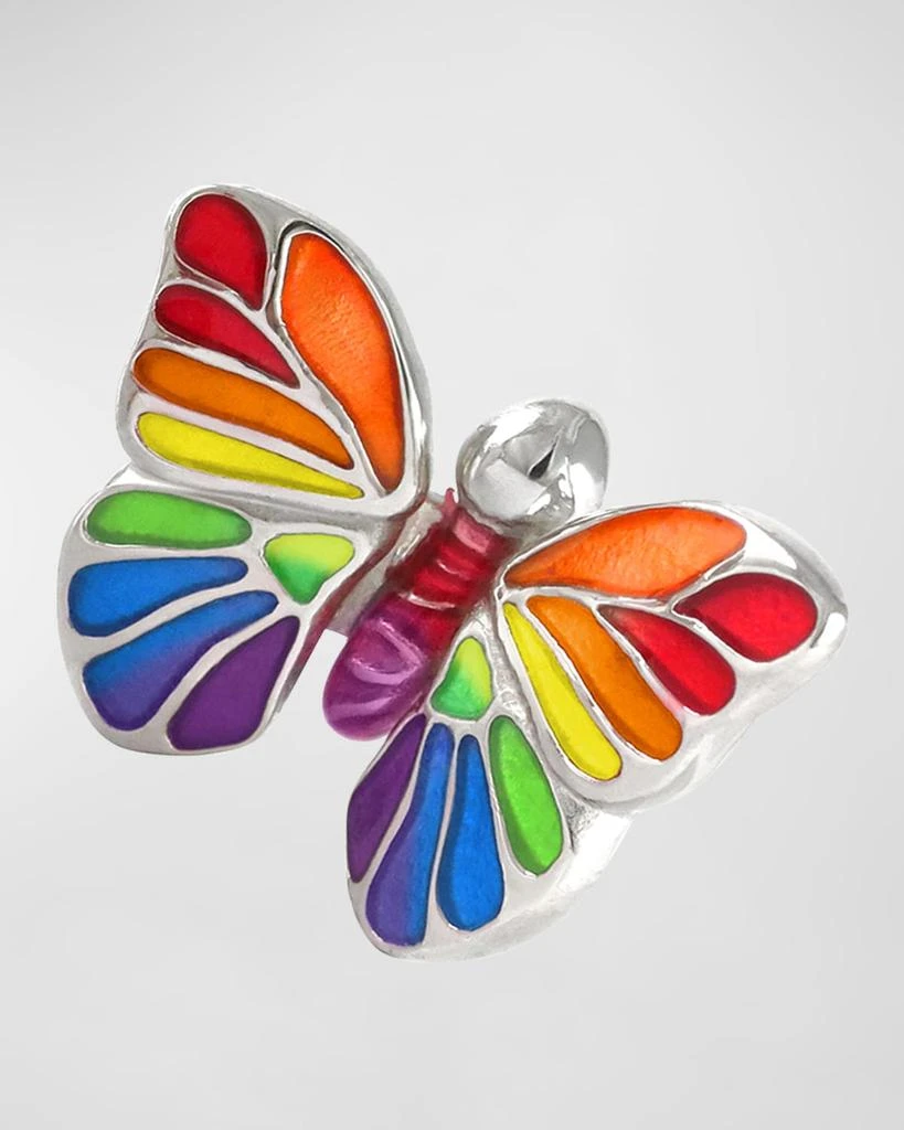 商品Jan Leslie|Men's Sterling Silver Hand-Painted Enamel Butterfly Lapel Pin,价格¥2304,第1张图片