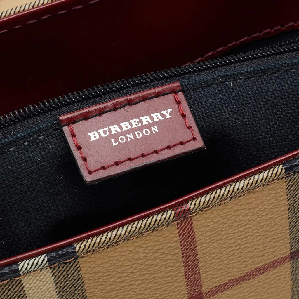 Burberry Beige/Rust Red Haymarket Check PVC And Leather Shoulder Bag 商品