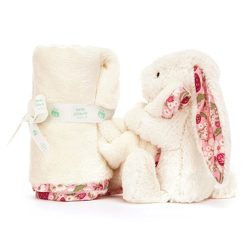 Jellycat 奶油色聚酯纤维害羞奶油兔子浆果安抚奶嘴玩偶 商品