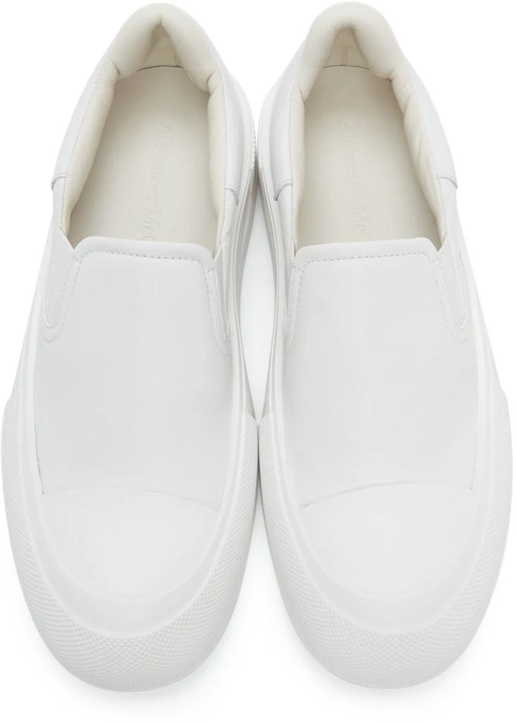 商品Alexander McQueen|White Deck Skate Plimsoll Sneakers,价格¥1101,第5张图片详细描述