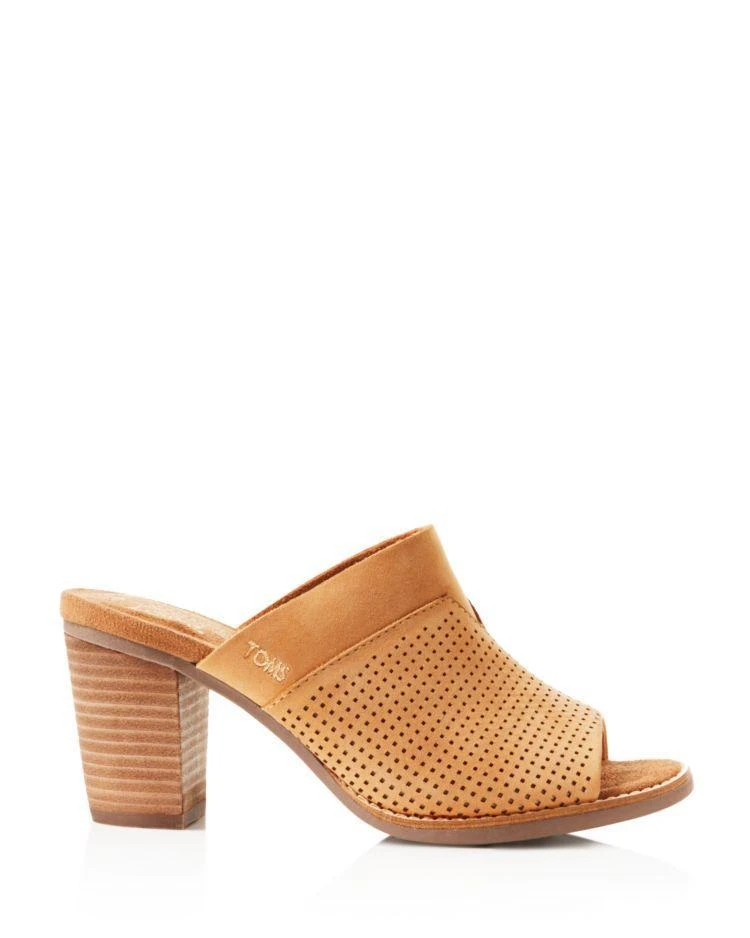 商品TOMS|Women's Majorca Perforated High Heel Slide Sandals,价格¥652,第2张图片详细描述