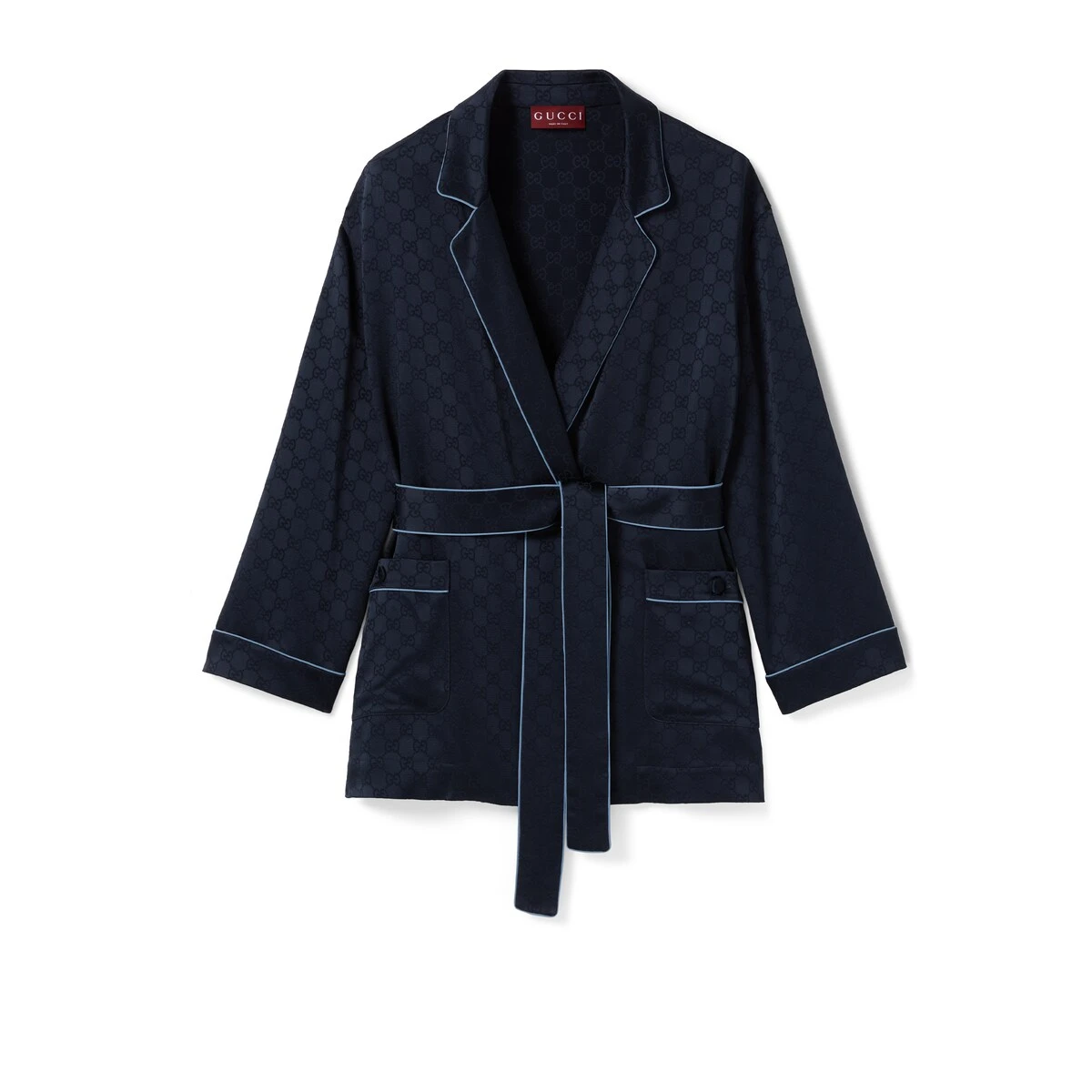 商品Gucci|【预售】 古驰 25春夏 女士 睡衣 GG缎质衬衫 803808 Z7ADF 4330,价格¥14005,第1张图片