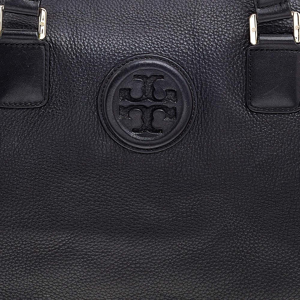 商品[二手商品] Tory Burch|Tory Burch Black Leather Top Zip Robinson Tote,价格¥2499,第7张图片详细描述