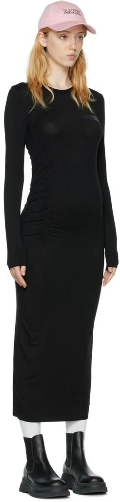 商品Ganni|Black Lyocell Midi Dress,价格¥667,第2张图片详细描述