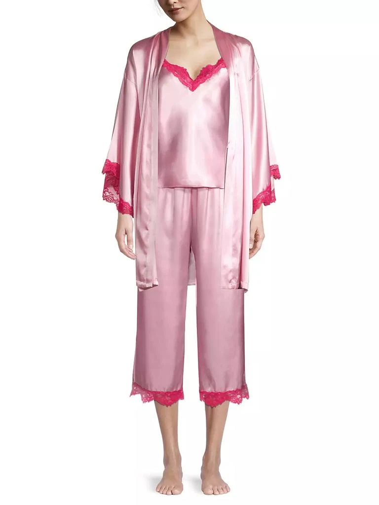 商品In Bloom|Felicity 2-Piece Satin Crop Pajama Set,价格¥510,第2张图片详细描述